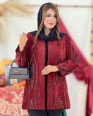 کت زنانه گلاره مخمل خارجی نگین دار با کیفیت اعلا