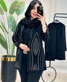 کت زنانه گلاره مخمل خارجی نگین دار با کیفیت اعلا