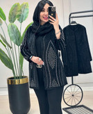 کت زنانه گلاره مخمل خارجی نگین دار با کیفیت اعلا