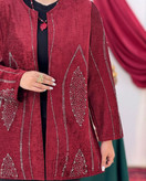 کت زنانه گلاره مخمل خارجی نگین دار با کیفیت اعلا